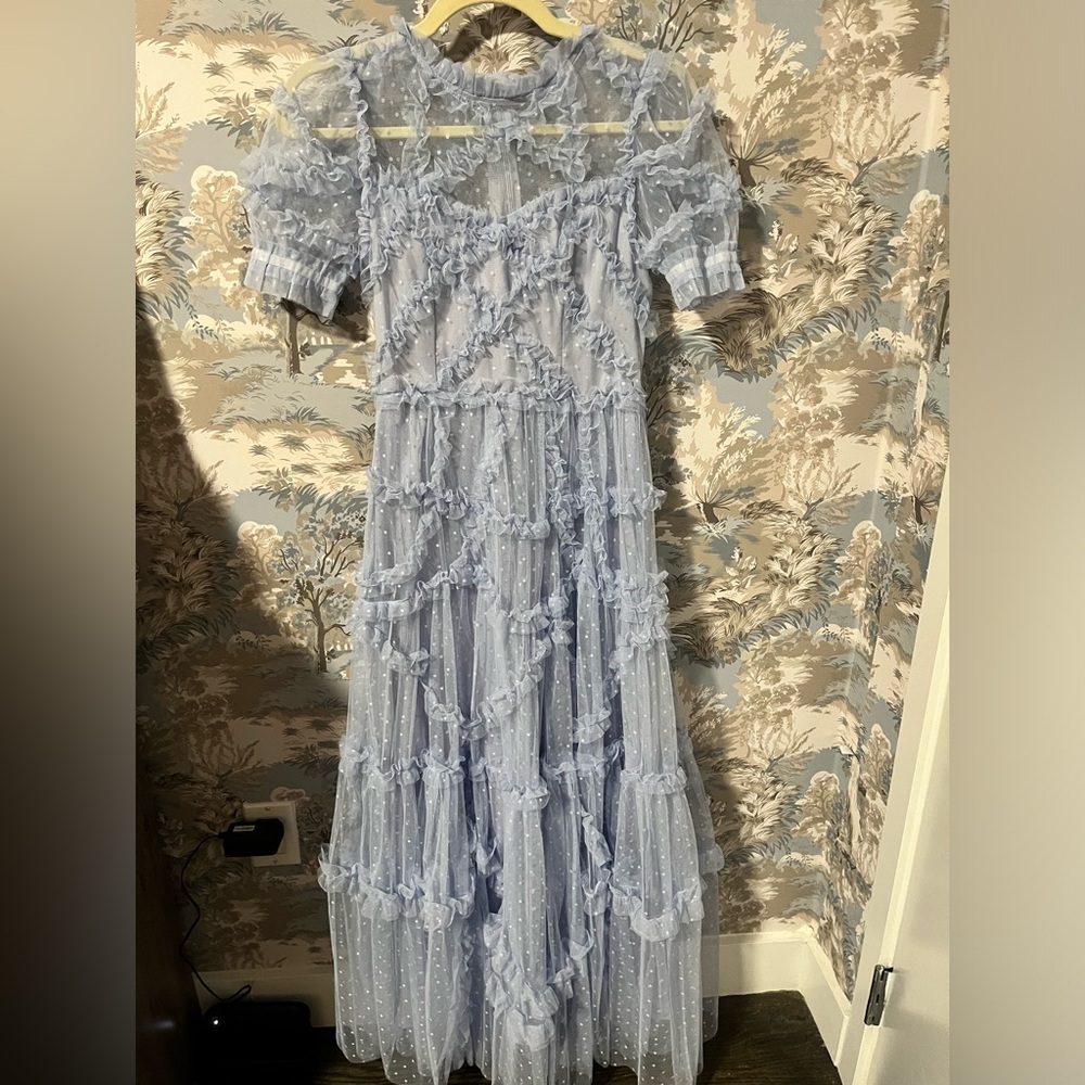 Midi tulle ruffle dress NWT